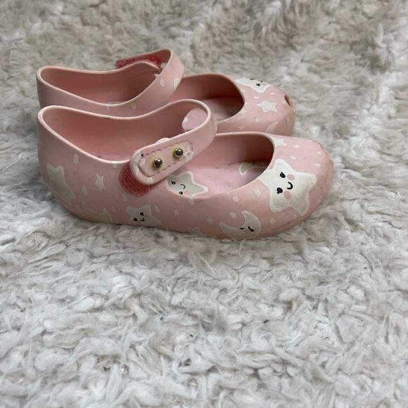 Mini Melissa -Unisex-Child Mini Ultragirl Theme pink rubber Ballet Flat SZ 9US - Picture 2 of 11